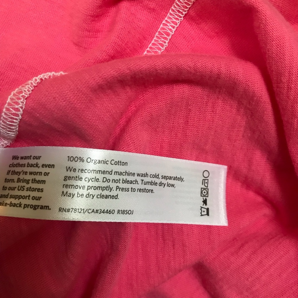 Eileen Fisher NWT 100% Organic Cotton, Pink, Long sleeve Top-= PL - Picture 6 of 6